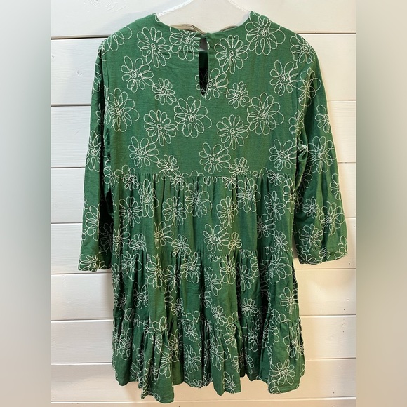 ZARA – Green Embroidered Tiered Dress (S) - Picture 5 of 7